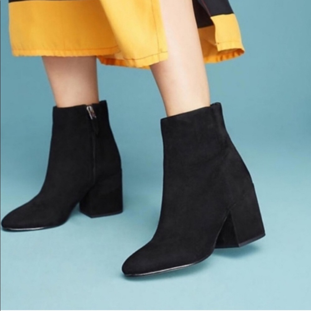 Sam Edelman Taye Black Heeled Booties Size 7 Chunky Heel